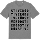 Mid Heather Gray t-shirt med Stiveröd ordlek t-shirt