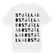 White t-shirt med Stjälkabo ordlek t-shirt