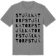 Mid Heather Gray t-shirt med Stjälkatorp ordlek t-shirt