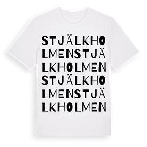 Stjälkholmen ordlek t-shirt – ekologisk bomull t-shirt från Pinshirt