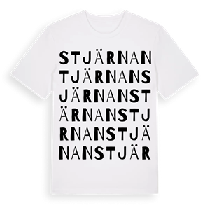 Stjärnan ordlek t-shirt – ekologisk bomull t-shirt från Pinshirt