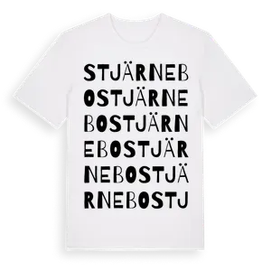 Stjärnebo ordlek t-shirt – ekologisk bomull t-shirt från Pinshirt
