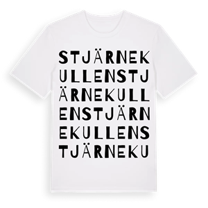 Stjärnekullen ordlek t-shirt – ekologisk bomull t-shirt från Pinshirt