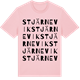Pink Cotton t-shirt med Stjärnevik ordlek t-shirt