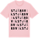 Pink Cotton t-shirt med Stjärnvik ordlek t-shirt