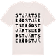 Vintage White t-shirt med Stjärtseröd ordlek t-shirt