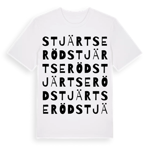 Stjärtseröd ordlek t-shirt – ekologisk bomull t-shirt från Pinshirt