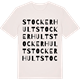 Vintage White t-shirt med Stockerhult ordlek t-shirt