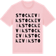 Pink Cotton t-shirt med Stockevik ordlek t-shirt