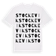 White t-shirt med Stockevik ordlek t-shirt