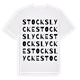 White t-shirt med Stockslycke ordlek t-shirt