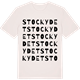 Vintage White t-shirt med Stockydet ordlek t-shirt
