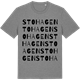 Mid Heather Gray t-shirt med Stohagen ordlek t-shirt