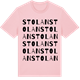 Pink Cotton t-shirt med Stolan ordlek t-shirt