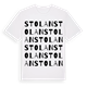 White t-shirt med Stolan ordlek t-shirt