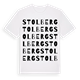 White t-shirt med Stolberg ordlek t-shirt