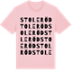 Pink Cotton t-shirt med Stoleröd ordlek t-shirt