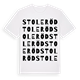 White t-shirt med Stoleröd ordlek t-shirt