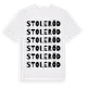 White t-shirt med Stoleröd ordlek t-shirt