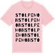 Pink Cotton t-shirt med Stolpemon ordlek t-shirt