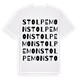 White t-shirt med Stolpemon ordlek t-shirt