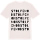 Vintage White t-shirt med Stolpemon ordlek t-shirt