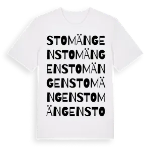 Stomängen ordlek t-shirt – ekologisk bomull t-shirt från Pinshirt
