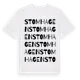 White t-shirt med Stomhagen ordlek t-shirt