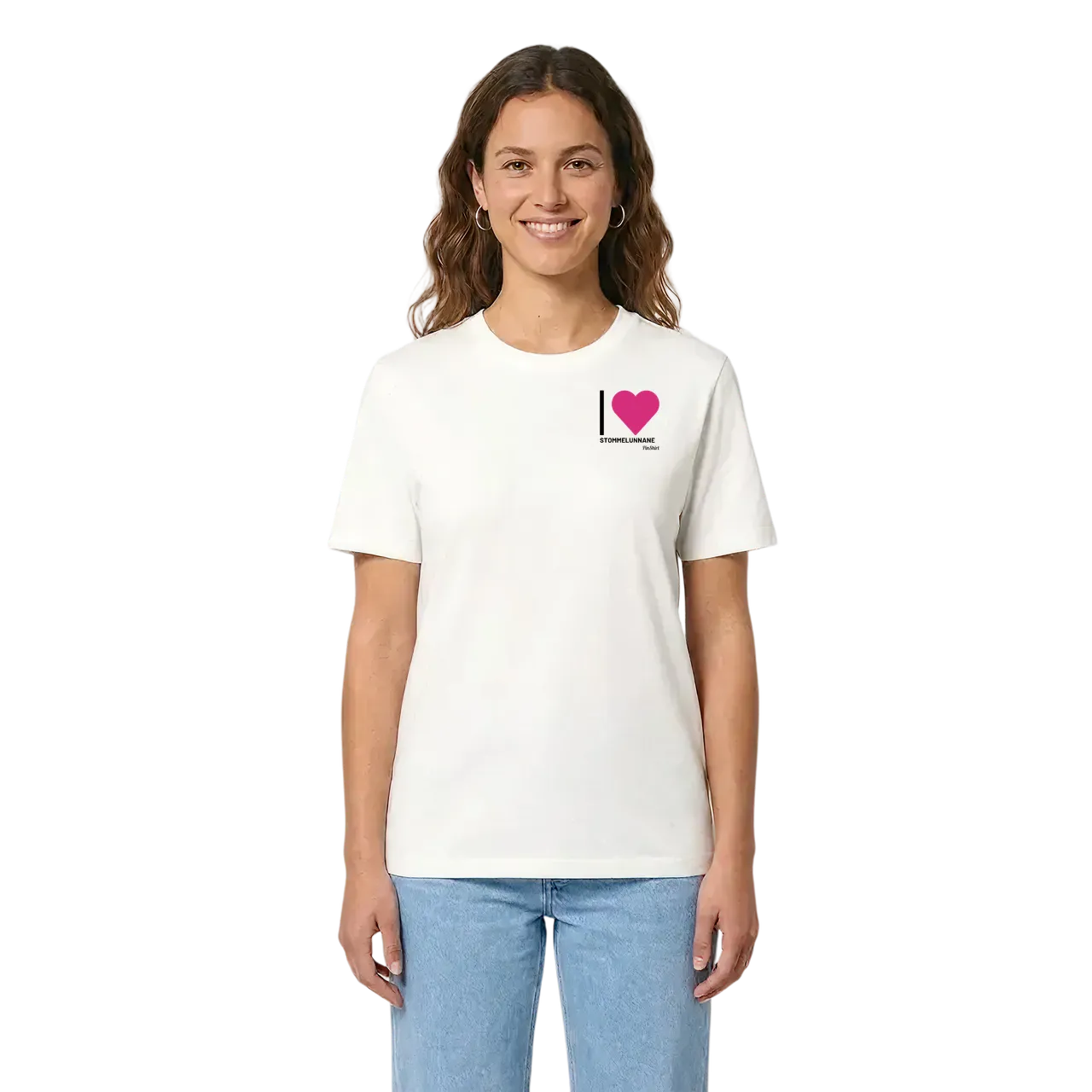 Jag älskar Stommelunnane t-shirt litet tryck i miljö