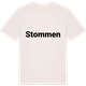 Vintage White t-shirt med Stommen fetstil t-shirt