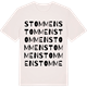 Vintage White t-shirt med Stommen ordlek t-shirt