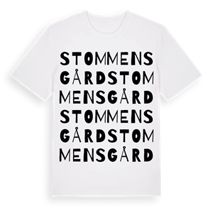 Stommens gård ordlek t-shirt – ekologisk bomull t-shirt från Pinshirt