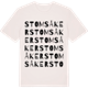 Vintage White t-shirt med Stomsåker ordlek t-shirt