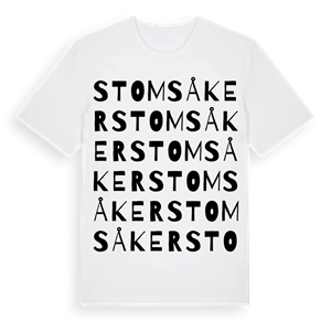 Stomsåker ordlek t-shirt – ekologisk bomull t-shirt från Pinshirt