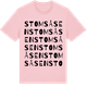 Pink Cotton t-shirt med Stomsåsen ordlek t-shirt