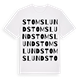 White t-shirt med Stomslund ordlek t-shirt