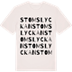 Vintage White t-shirt med Stomslyckan ordlek t-shirt