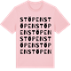 Pink Cotton t-shirt med Stöpen ordlek t-shirt