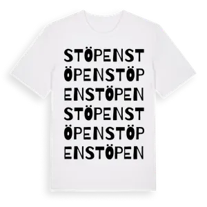 Stöpen ordlek t-shirt – ekologisk bomull t-shirt från Pinshirt