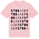 Pink Cotton t-shirt med Stora Åby ordlek t-shirt