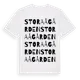 White t-shirt med Stora Ågården ordlek t-shirt