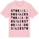 Pink Cotton t-shirt med Stora Alingsåker ordlek t-shirt