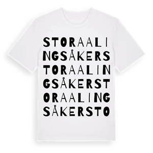 Stora Alingsåker ordlek t-shirt – ekologisk bomull t-shirt från Pinshirt