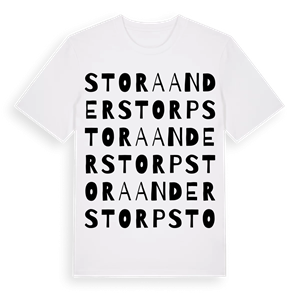 Stora Anderstorp ordlek t-shirt – ekologisk bomull t-shirt från Pinshirt
