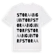 White t-shirt med Stora Anguntorp ordlek t-shirt