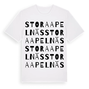 Stora Apelnäs ordlek t-shirt – ekologisk bomull t-shirt från Pinshirt