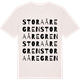 Vintage White t-shirt med Stora Åregren ordlek t-shirt