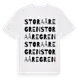 White t-shirt med Stora Åregren ordlek t-shirt