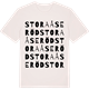 Vintage White t-shirt med Stora Åseröd ordlek t-shirt