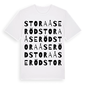 Stora Åseröd ordlek t-shirt – ekologisk bomull t-shirt från Pinshirt